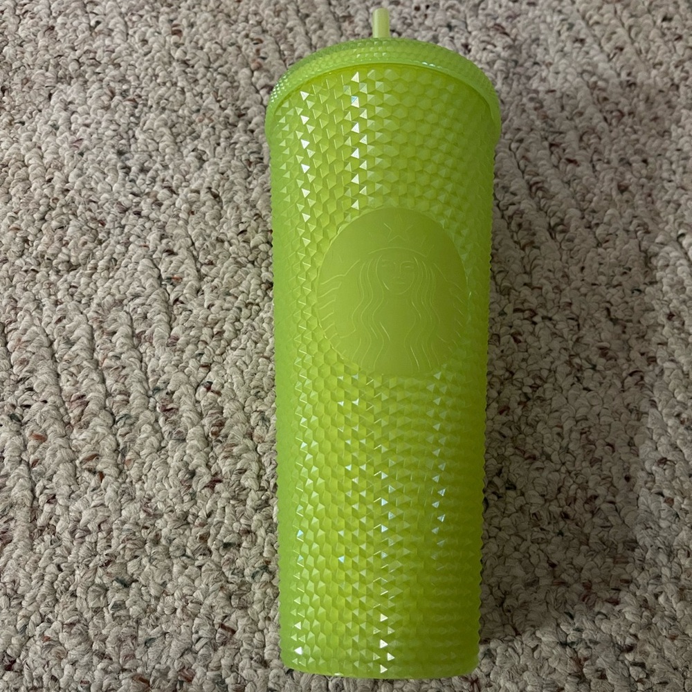 Green glow in the dark Starbucks tumbler